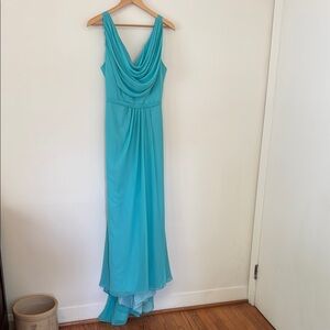 Elegant Blue Bridesmaid Dress